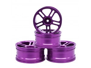 Drift King's Ride: 1/10 Aluminum Wheels - 2-Line Style! Set of 4. Road Ready!